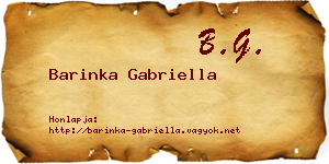 Barinka Gabriella névjegykártya